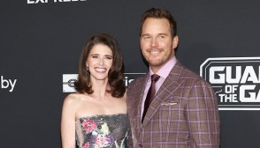 chris pratt and wife GOTG premiere