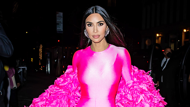 Kim Kardashian Channels The ‘Pink Power Ranger’ In Jumpsuit & Matching Boots: Photo