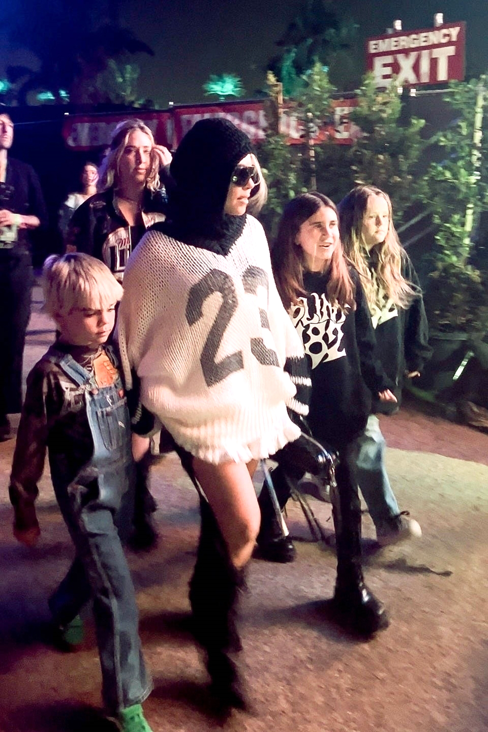 *EXCLUSIVE* Kourtney Kardashian and Kids Join the Coachella Crowd to Cheer on Husband Travis Barker's Explosive Performance!