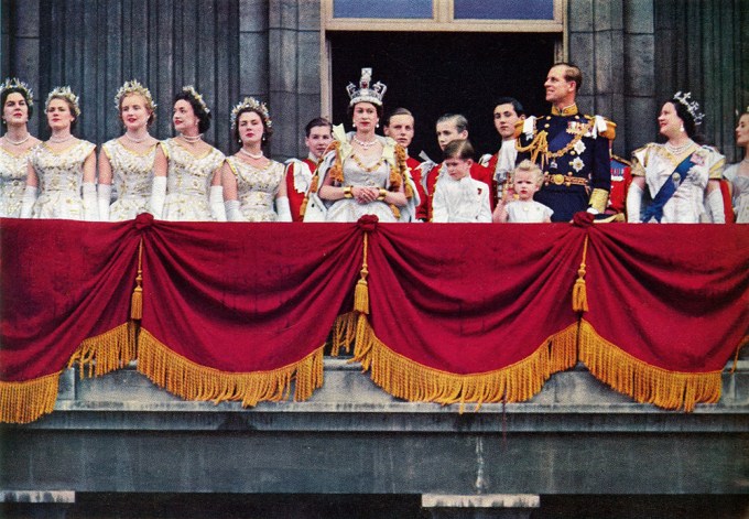 Queen Elizabeth On The Balcony At Buckingham Palace