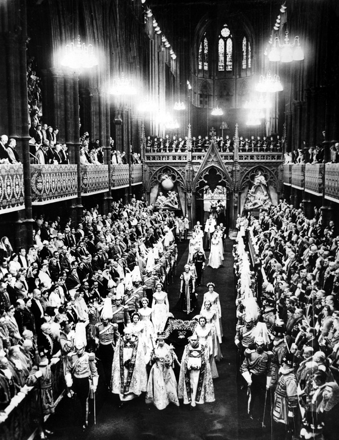 Queen Elizabeth II Leaves Westminster Abbey