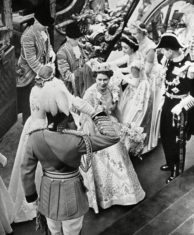 Queen Elizabeth II Arrives For Her Ceremony