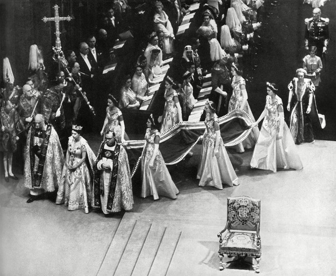 Queen Elizabeth II Enters Westminster Abbey
