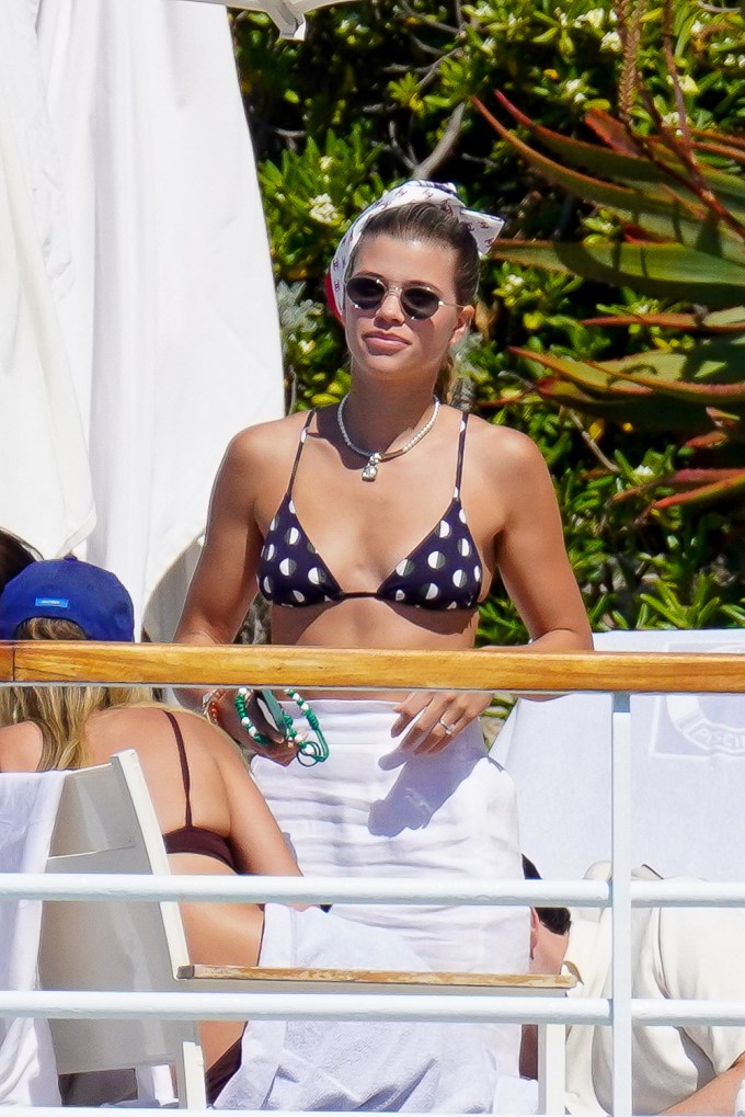 Sofia Richie in a blue bikini