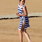 EXCLUSIVE: Ana De Armas seens wearing Louis Vuitton bikini at the beach in Greece
