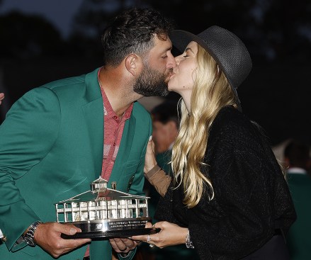 Jon Rahm kisses his wife Kelly after the final round at the 87th Masters tournament at Augusta National Golf Club in Augusta, Georgia on Sunday, April 9, 2023. Rahm won the tourney scoring a 12 under par 276.
2023 Masters, Augusta, Georgia, United States - 09 Apr 2023