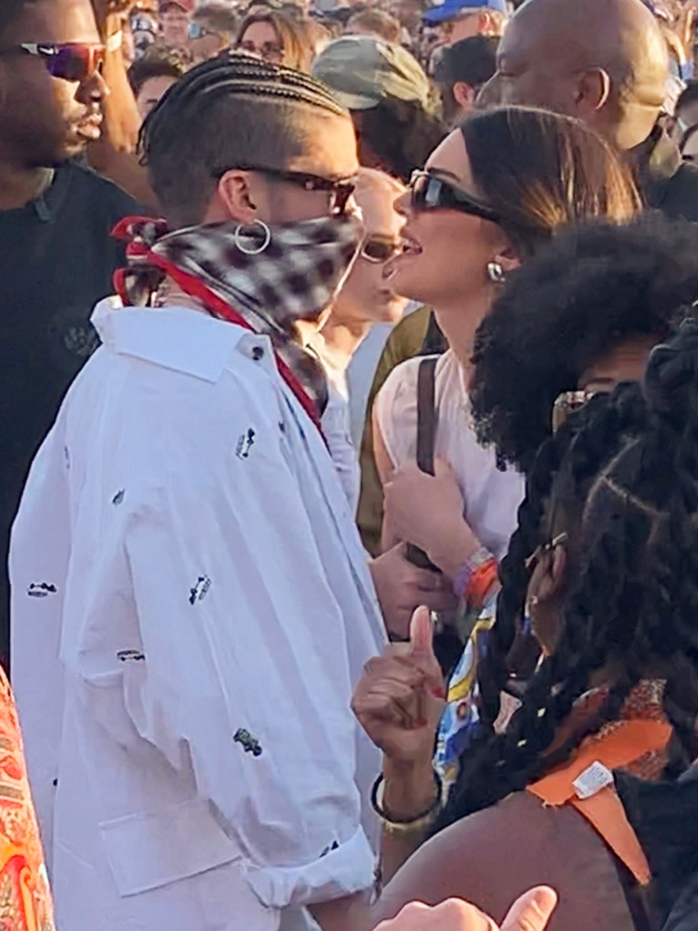 *EXCLUSIVE* Kendall Jenner and Bad Bunny show some PDA at Coachella