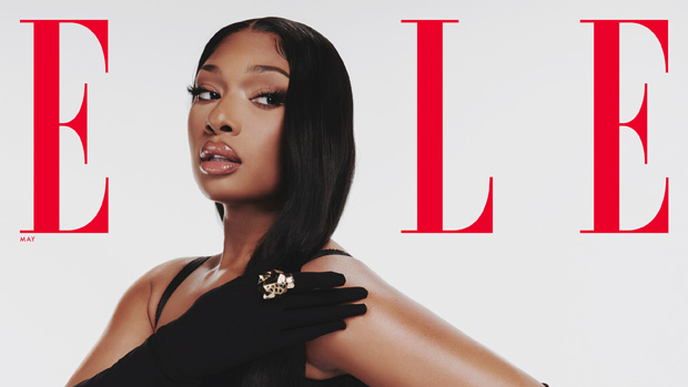 Megan The Stallion Slays In Crop Top & Cutout Dresses For Sexy ‘Elle’ Cover: Photos