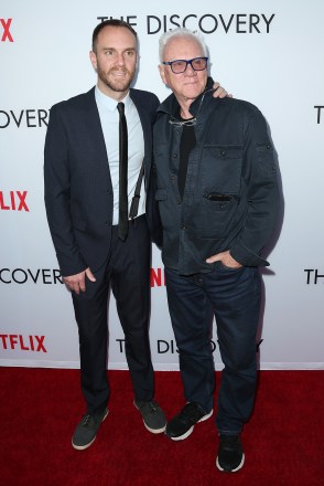 Charlie McDowell and Malcolm McDowell
'The Discovery' film premiere, Arrivals, Los Angeles, USA - 29 Mar 2017
