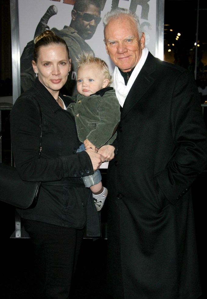 Malcolm McDowell With His Wife & Son At ‘The Book of Eli’ Premiere