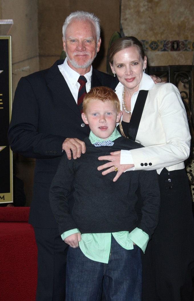 Malcolm McDowell With Kelley & Beckett At The Walk of Fame