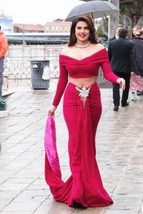 Guests arrive to the Bulgari's party in Venice, Italy.Pictured: Priyanka Chopra JonasRef: SPL6752418 160523 NON-EXCLUSIVEPicture by: MvS / SplashNews.comSplash News and PicturesUSA: 310-525-5808UK: 020 8126 1009eamteam@shutterstock.comWorld Rights
