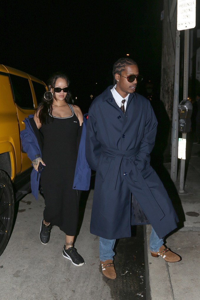 Rihanna and ASAP Rocky grab dinner at Giorgio Baldi