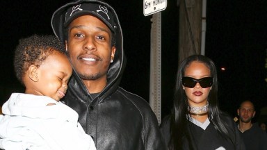 Rihanna @rihanna #savageXfentySPORT Stuns In Sheer Skirt & Wu-Tang Shirt As She Carries Son, 1, On Night Out With A$AP Rocky