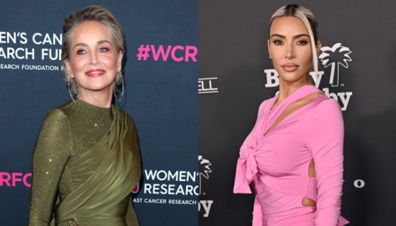 Sharon Stone and Kim Kardashian