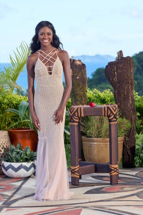 THE BACHELORETTE - “2008” - It’s a crucial week in Fiji as Charity navigates the surprise of Aaron’s return and introduces two men to her family. A live studio audience watches as Jesse Palmer sits down with Charity and her final three men to watch the conclusion of her journey. MONDAY, AUG. 21 (8:00-11:00 p.m. EDT), on ABC. (ABC/Craig Sjodin)CHARITY LAWSON