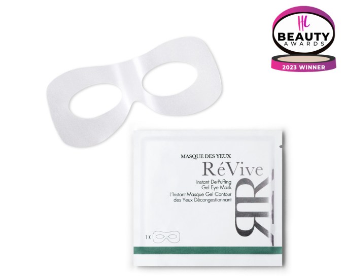 BEST EYE MASK – RéVive Masque Des Yeux Instant De-Puffing Gel Eye Mask, $28, reviveskincare.com