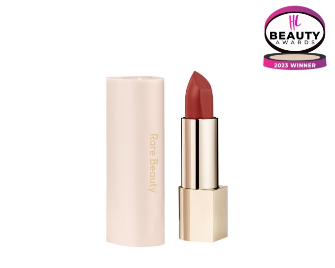 BEST LIPSTICK – Rare Beauty Kind Words Matte Lipstick, $20, rarebeauty.com