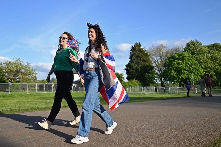 Members of the public make their way up the Long Walk as they arrive to take their seats inside Windsor Castle grounds ahead of the Coronation Concert, in Windsor, west of London on May 7, 2023. - For the first time ever, the East Terrace of Windsor Castle will host a spectacular live concert that will also be seen in over 100 countries around the world. The event will be attended by 20,000 members of the public from across the UK.
Coronation Concert at Windsor Castle, UK - 07 May 2023