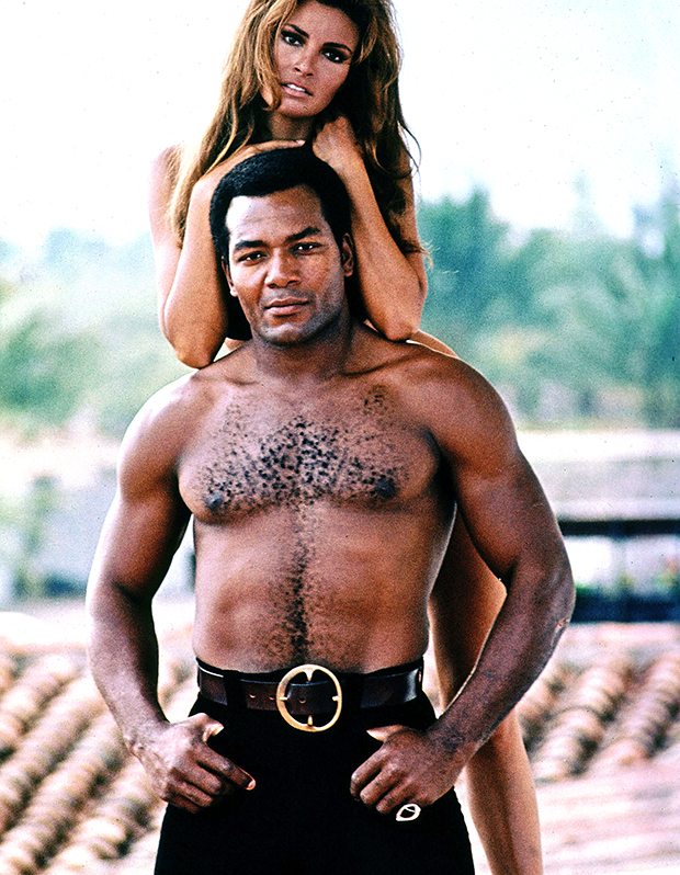Jim Brown on the set of 1969's '100 Rifles' 