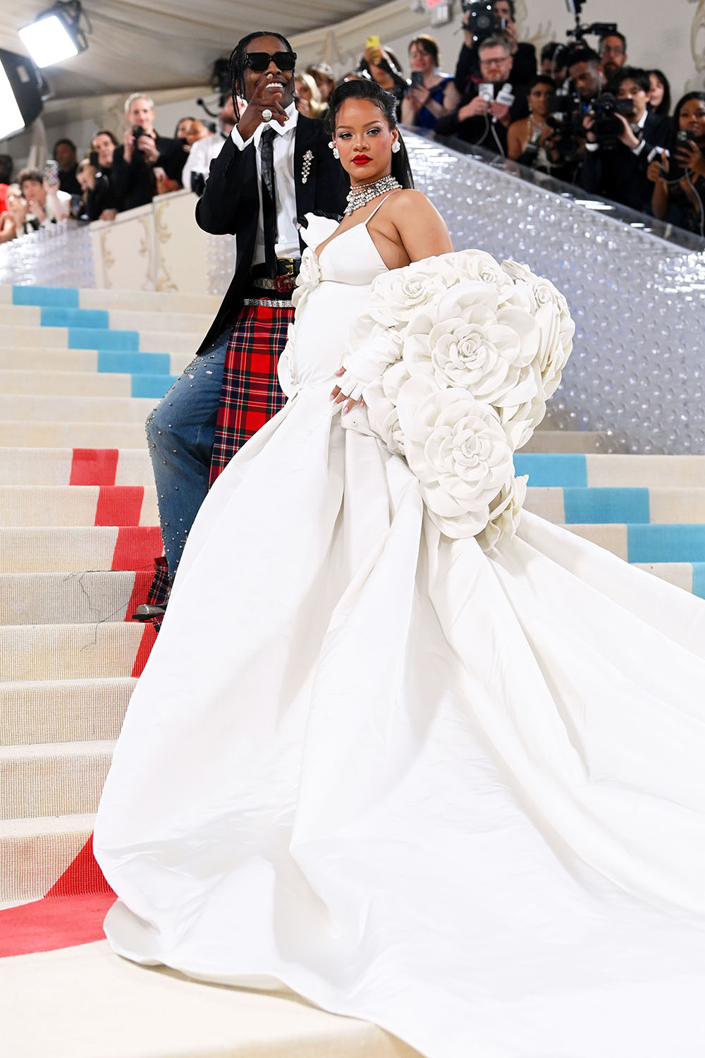 A CHANEL WEDDING GOWN AND TRAIN