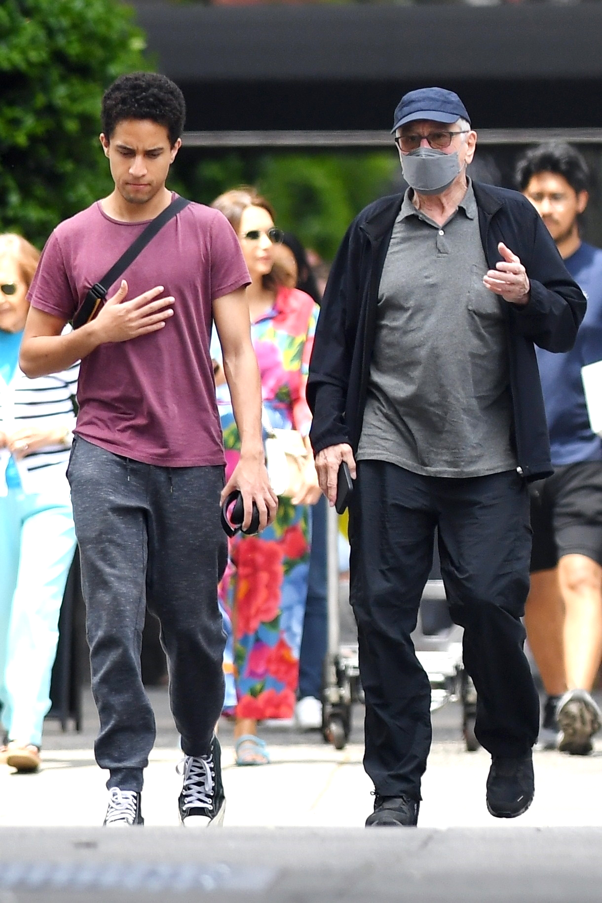 *EXCLUSIVE* Robert De Niro and his son Julian De Niro  stop for lunch at Via Carota in NYC  after recently announcing he is a dad again at age 79!