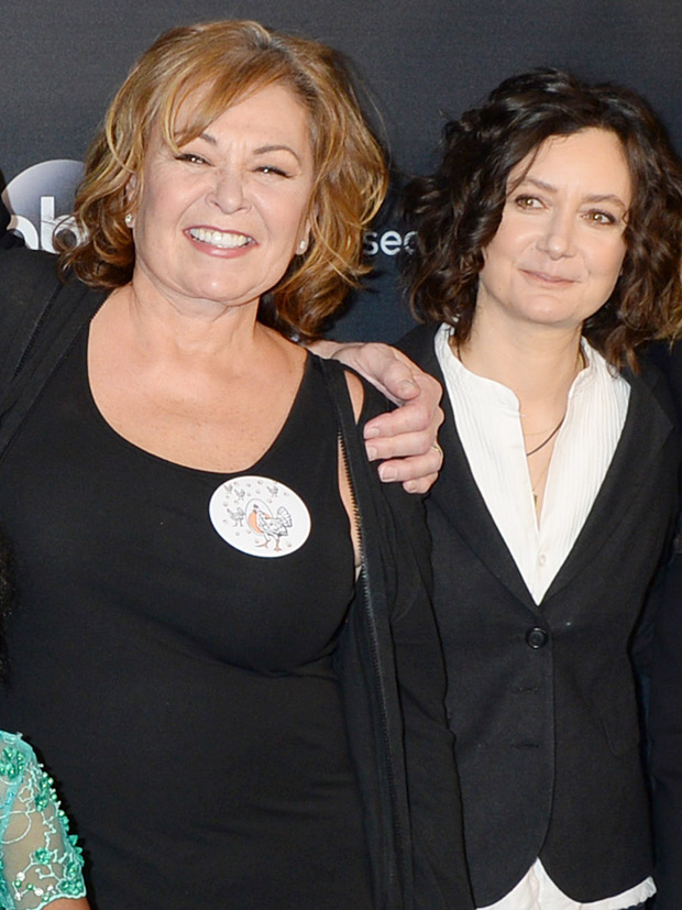Sara Gilbert and Roseanne Barr