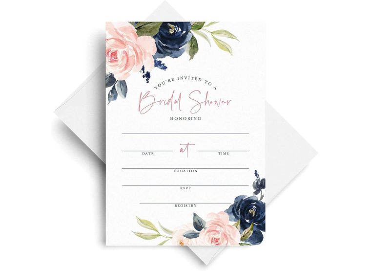 bliss collection bridal shower invitation card
