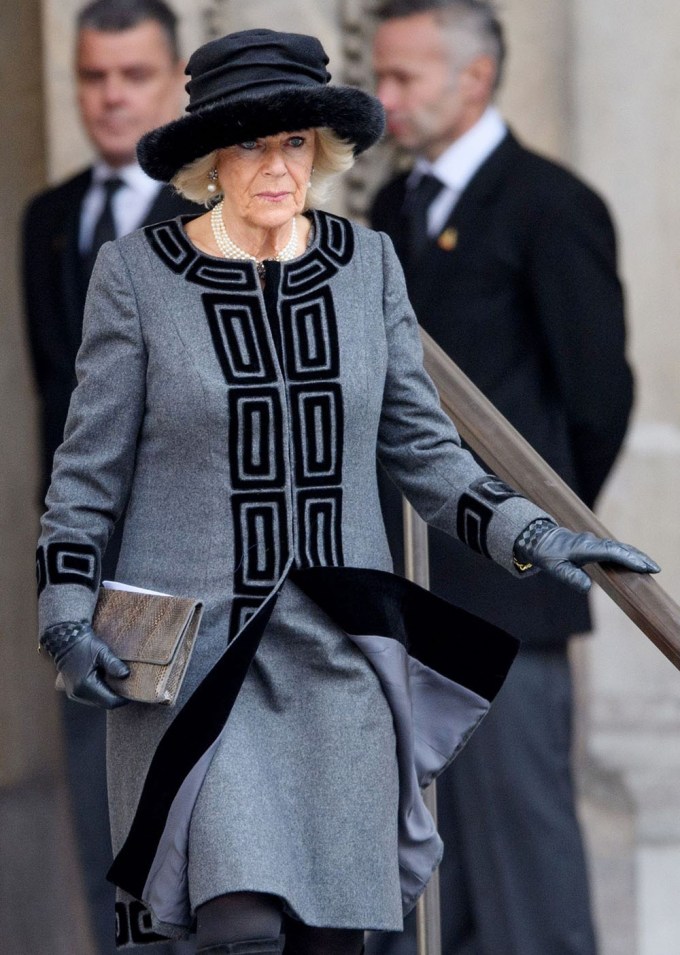 Queen Camilla At A Memorial Service In 2017