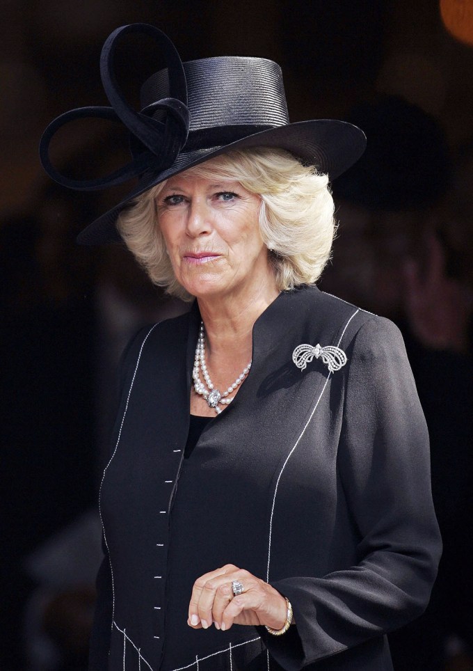 Queen Camilla At Her Father’s Memorial Service