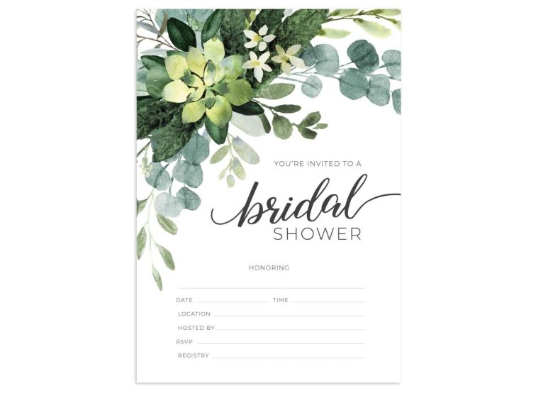 canopy street bridal shower invitation card