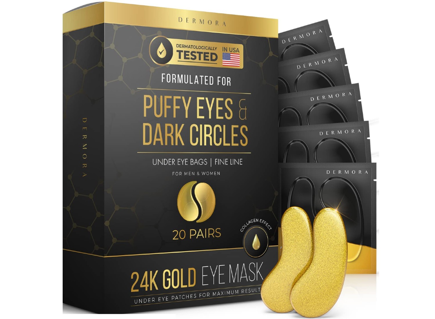 Dermora 24K Gold Under-Eye Mask Patches