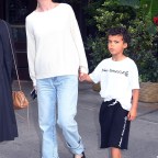 Ellen Pompeo spends her afternoon with her son Eli in Tribeca
