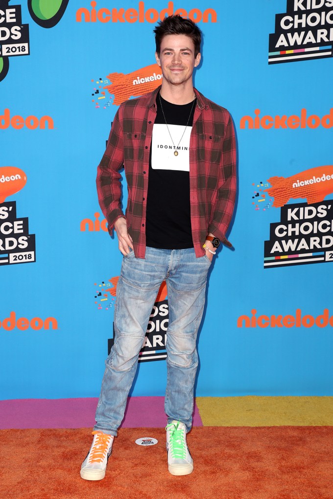 Grant Gustin at the 2018 Nickelodeon Kids’ Choice Awards
