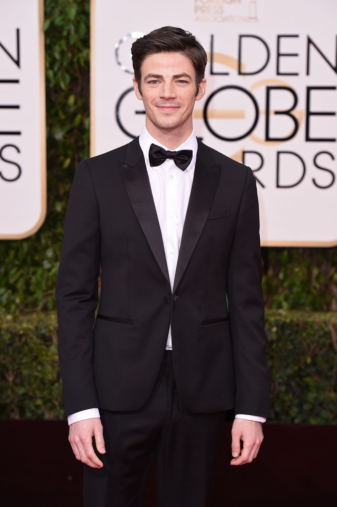 Grant Gustin at the 2016 Golden Globes