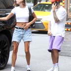 Justin Bieber and Hailey Bieber seen having breakfast in Tribeca, New York, USA - 19 Jul 2023