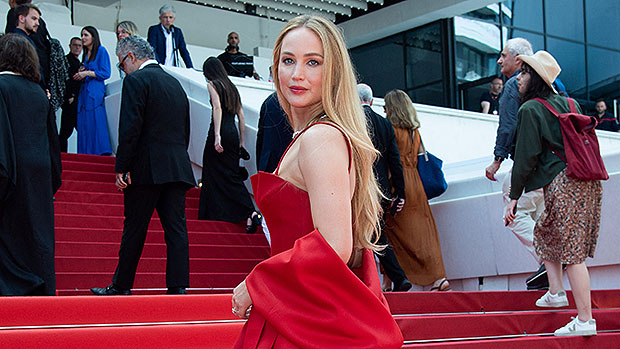 Jennifer Lawrence rocks slippers on carpet for Cannes Film Festival: Photos