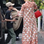 Jennifer Lopez steps out for lunch with her kids