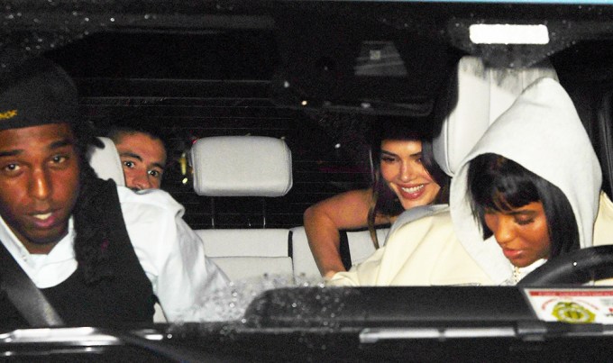 Kendall Jenner & Bad Bunny In The Back Seat