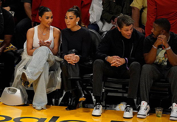 Adele & Rich Paul Sit Courtside At Lakers Game Next To Kim Kardashian ...