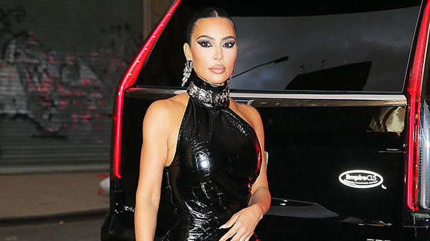 Kim Kardashian Sizzles In Tight Leather Dress With High Slit Out With Mom Kris Jenner In NYC: Photos