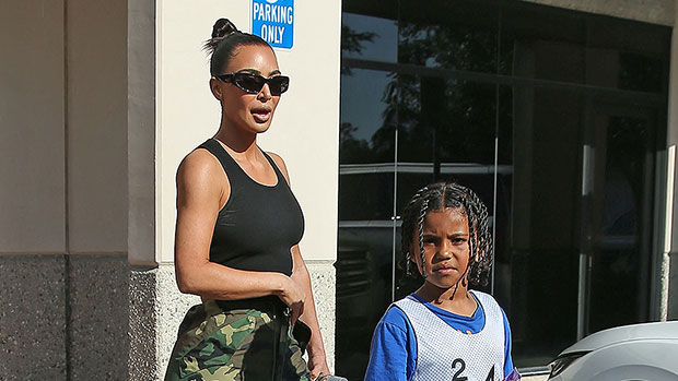 Kim Kardashian Takes Son Saint, 7, To Basketball Game After Supporting Tristan Thompson: Photos