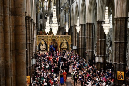 A general view of guests in Westminster Abbey.
The Coronation of King Charles III, London, UK - 06 May 2023