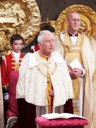 King Charles III during his coronation ceremony at Westminster Abbey
The Coronation of King Charles III, London, UK - 06 May 2023