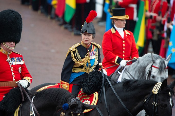 Princess Anne Rides Behind The King And Queen