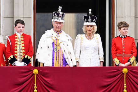 King Charles III and Queen Camilla on the balcony of Buckingham Palace The Coronation of King Charles III, London, UK - May 06, 2023
