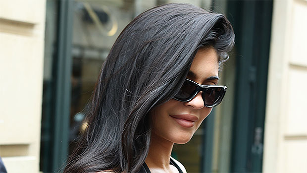 Kylie Jenner Takes Paris Fashion Week in Belted Little Black Dress