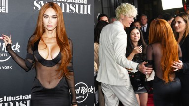 Megan Fox Rocks Barely-There Sheer Dress With Machine Gun Kelly At ‘Sports Illustrated’ Swimsuit Issue Launch
