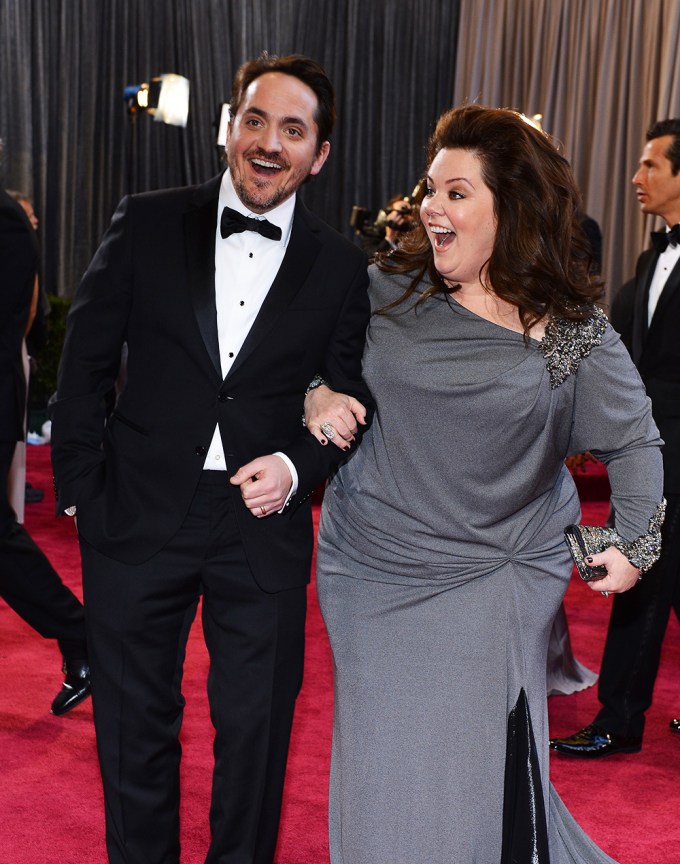 Melissa McCarthy and Ben Falcone at the 2013 Oscars