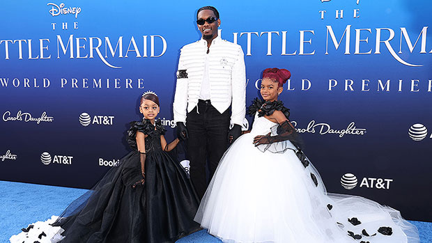 Offset Shows Off Daughters Kalea, 8, & Kulture, 4, In Regal Ballgowns At ‘Little Mermaid’ Premiere: Photos